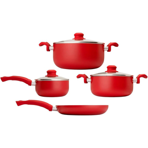 4 Piece Cooking Pots Glass Lids Bakelite Handles Dishwasher Oven Safe for Gas <b>Induction</b> Stoves Ceramic <b>Cookware</b> <b>Set</b> - Product Image 1