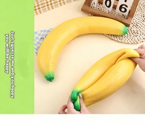 Banana Shaped Squeezing Toy Giant Soft Fruit <b>Fidget</b> Toy Stress Relief and Gradual Increase Suitable for Both Men and Women - Product Image 2