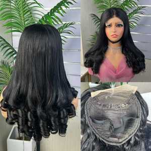 Cola suelta <span class=keywords><strong>Wace</strong></span> 5*5 peluca con malla frontal transparente Color Natural 18 pulgadas cabello humano 100% peluca con malla frontal recta suelta - Product Image 4