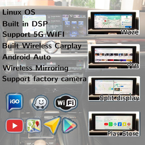 Android OEM 12.3 inch nửa Màn hình hiển thị không dây Carplay Android tự động gương liên kết được xây dựng trong GPS Navigator cho Lexus LS - Product Image 2