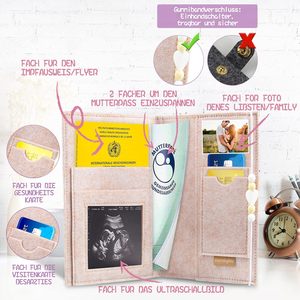 Protector Personalizado Mi Primer Pasaporte de Maternidad Bordado en Fieltro, Funda para Mutterpass, Porta Pasaporte para Bebé - Product Image 2