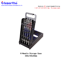 Support pour fils de Kirschner vétérinaires, 330*140*50mm, Boîte de rangement perforée pour fils K pour chirurgie animale, Boîte autoclavable, Baiortho Medical