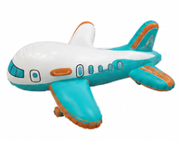 Jouets aquatiques pour enfants, radeau flottant en PVC épais et sûr en forme d'avion avec poignée en plastique, pour les jeux aquatiques des enfants