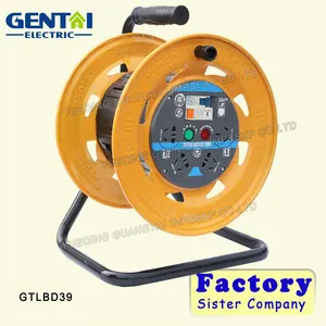 High quality multi-socket drum cable reel with circuit breaker