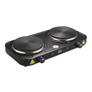 Réchaud électrique <span class=keywords><strong>portable</strong></span> Andong, double plaque chauffante solide, cuisinière électrique, plaque chauffante à 2 brûleurs pour la cuisson, 2000 watts - Product Image 1