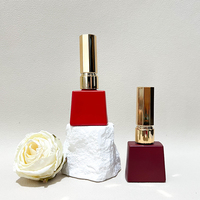 Flacon de vernis à ongles en gel UV carré vide, design tendance, 10 ml, 15 ml, flacon de vernis à ongles en verre avec pinceau
