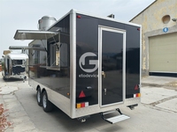 Etodevice Chariot mobile de 5 m pour churros, kiosque à desserts, remorque de restauration de rue, chariot à glaces, remorque alimentaire