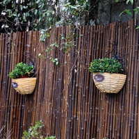 Paneles y Biombos de Bambú Hechos a Mano Anticorrosivos para Decoración de Jardín y Patio Exterior, Estilo Natural