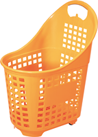 Caddie de courses multifonctionnel pas cher à poignée unique en plastique pour supermarché