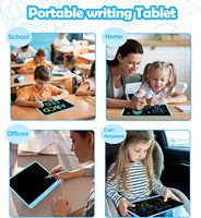 Tablette d'écriture électronique LCD colorée de 16 pouces pour enfants de 3 à 12 ans, dessin et écriture numériques, matériau plastique, fabriqué en Chine