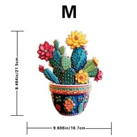 Nouveau puzzle en MDF Art Déco de 160 pièces en forme de cactus fleuri coloré, décoration intérieure et cadeau unique pour les passionnés de plantes et de puzzles