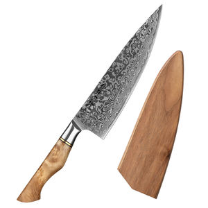 HEZHEN In Offerta Speciale Coltello da Chef in Acciaio Damasco Coltelli da Cucina di Lusso Fatti a Mano Manico in Legno di Sicomoro Figurato - Product Image 5