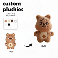 Llavero de Peluche Personalizado, Muñeco de Peluche con Bordado de Estrella Altamente Detallado, Decoración para Habitación Infantil, Juguete Huggy Wuggy Personalizado
