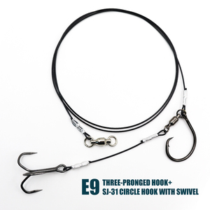 OEM ODM 1PC Biển Câu Cá Sống Mồi Giàn Với 7-Sợi Dây Thép Dày Mustad Vòng Tròn Móc Và Móc Treble Xoay Câu Cá Giải Quyết - Product Image 2