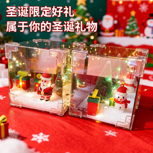 High Innovation Christmas Night Light Cube DIY Kit With Santa Snowman Battery Powered Decor For Kids And Gifts - Product Image 5