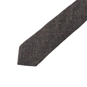 Grey Slim Skinny <strong>Wool</strong> <strong>Ties</strong> for Leisure Suit Black <strong>Ties</strong> - Product Image 2