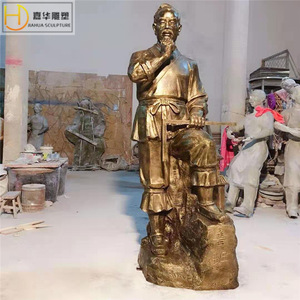 Escultura Jiahua Lu Ban, Imitación de Bronce, Fibra de Vidrio, Hecha a Mano, Figura para Montar en el Suelo, Estatua - Product Image 2