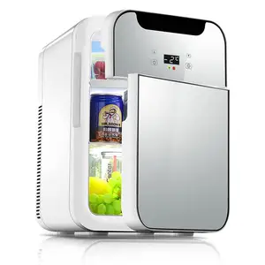 Personalizado Bonito Ac/Dc Mini Refrigerador Portátil 20 Litros Skincare Geladeiras Com Controle De Temperatura Digital Para Quarto Escritório dormitório