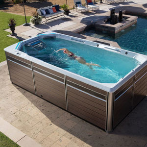 Piscine extérieure sans fin <span class=keywords><strong>Spa</strong></span> 8 mètres, <span class=keywords><strong>cabane</strong></span> en acrylique, baignoire de Massage, bains à remous, baignoire de relaxation d'hôtel - Product Image 5