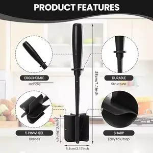 Mixeur à salade de fruits multifonctionnel, écraseur manuel pour purée de pommes de terre, viande de bœuf, écraseur à salade antiadhésif, tige de mélange de cuisine, haute résistance à la chaleur - Product Image 6