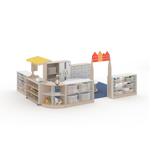 Set di Mobili Interattivi <span class=keywords><strong>Montessori</strong></span> per Asilo Nido, Scuola Materna e Aula, Tavolo e Sedie in Legno - Product Image 5