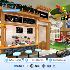 Casa de Juego de Madera con Temática de Mini Ciudad para Niños y Padres, Equipo de Juego de Rol Interior para Cafetería, Ciudad, Restaurante para Niños - Product Image 1