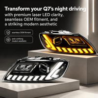 Faros LED para Audi Q7 2006-2015, Lentes de Proyector Láser Retrofit + Luces de Circulación Diurna