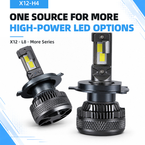 Bombilla LED para Faros Delanteros X12 H4, 120W, 10000LM, 6000K, Reemplazo de Halógeno, Refrigeración por Ventilador, Doble Tubo de Cobre - Product Image 1