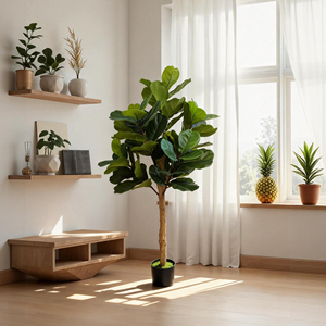 Árbol Artificial de Ficus Lyrata en Oferta, Árbol Artificial al por Mayor para Eventos, Navidad, Fiestas de Cumpleaños, Decoraciones, <span class=keywords><strong>Regalo</strong></span> del Día de la <span class=keywords><strong>Madre</strong></span> - Product Image 3
