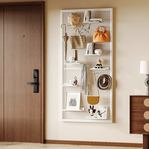 Bắc Âu DIY kim loại <span class=keywords><strong>Pegboard</strong></span> Wall Mount Organizer Rack hiển thị cho sơn móng tay đồ trang sức nhà để xe nhà bếp phòng khách đồ dùng lưu trữ - Product Image 3