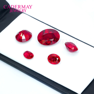 शीर्ष गुणवत्ता वाले जेम्स्टोन थेल और कट अंडाकार आकार प्रयोगशाला रूबी कबूतर रक्त लाल रूबी सिंथेटिक कोंडम - Product Image 4