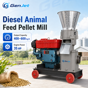 Pellettatrice Diesel 9KL-260 da 35HP con Avviamento Elettrico, Mobile, 400-600kg all'Ora per Allevamenti di Bovini, Ovini e Pollame - Product Image 1