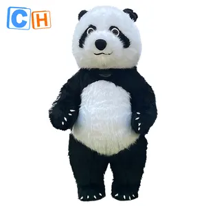 パーティーウェディング用CHパンダ大人のマスコットコスチューム、クマのマスコットキャラクター