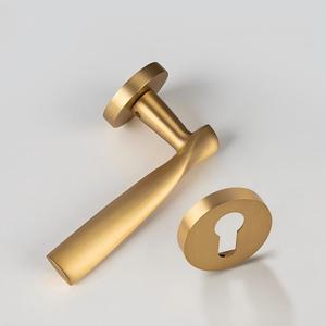 Ensemble de poignées de porte intérieures en laiton massif avec serrures et clés, idéal pour villas de luxe et hôtels – Vente en gros usine - Product Image 6