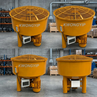 Bétonnière électrique KWONGYIP, moteur 5,5 kW, triphasé 50 Hz, capacité 400 L, garantie 1 an, bleue, alimentation en eau automatique