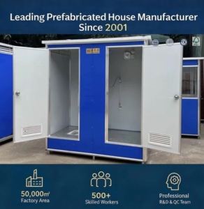 Baixo custo e banheiros pré-fabricados portáteis são adequados para uso ao ar livre. - Product Image 2