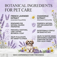 Colonia para Mascotas de Larga Duración con Aroma a Lavanda, Spray Desodorante para Perros, Sin Alcohol, Vegano, para el Cuidado de Mascotas, OEM