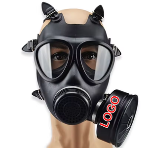 Masker Gas wajah penuh karet Panorama industri <span class=keywords><strong>Respirator</strong></span> dapat digunakan kembali Filter CE CBRN anti-beracun bersertifikat asap nuklir 3 lapis Debu - Product Image 6