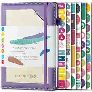 Agenda A5, carnet de notes, journal secret, objectif hebdomadaire, habit, SC, couverture rigide, reliure en cuir, reliure cousue, spirale, format A3, pour usage scolaire - Product Image 1