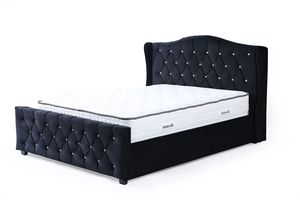 Solid Wood <b>Bed</b> Frame Modern Roman Luxury Home Hotel Apartment Furniture Leather Fabric Customized Color <b>Queen</b> King Single - Product Image 2