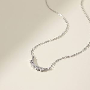 Collier élégant pour femme Dylam, bijoux fins, chaîne en argent sterling, zircone 5A, pendentif double couche en forme de sourire - Product Image 6