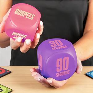 Nieuwe op maat gemaakte logo PU-schuim dobbelsteen stressbal speelgoed groothandel zachte stressverlichtende ballen voor promotionele geschenken - Product Image 2
