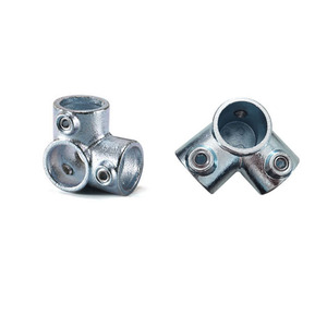Conector de barandilla resistente personalizable: Accesorio de tubería redondo galvanizado de 1 ", no se necesita soldadura, accesorios de abrazadera, tubería - Product Image 1