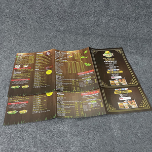 Chất lượng cao tùy chỉnh in nhà hàng thực phẩm tờ rơi giấy tráng đầy màu sắc in ấn takeout menu trifold tờ rơi - Product Image 3