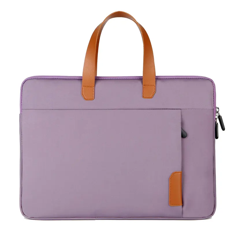 Luxury Laptop Tote Bag Women OEM Waterproof Polyester Leather Laptop Sleeve Bag For Macbook Dell Hp With Handle