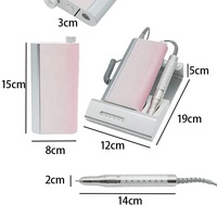 Perceuse à ongles sans fil portable, 35000 tr/min, faible bruit, polisseuse électrique rechargeable avec station de charge spéciale