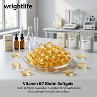 Gélules de biotine (vitamine B7) en vrac, supplément en gélules, formule personnalisée, marque privée