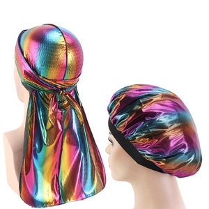 Mode Couples colorés font Rag hommes et femmes <span class=keywords><strong>bonnet</strong></span> de couchage <span class=keywords><strong>Bonnet</strong></span> et Durag Laser Do Rag - Product Image 3
