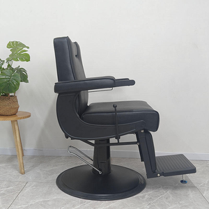 Sillón de Peluquería Profesional, Muebles de Salón de Belleza, Bomba Hidráulica, Moderno, Clásico, Reclinable, de Lujo, Negro, Sillón de Barbería para Hombre - Product Image 4