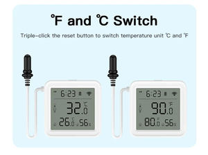Capteur de température et d'humidité Tuya avec sonde externe, hygromètre intelligent Zigbee pour réfrigérateur, piscine, thermostat, alarme - Product Image 6